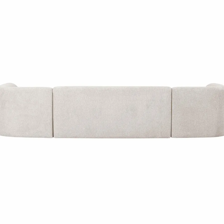 Woood Sloping u-vorm bank pearl melange New