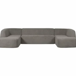 Woood Sloping u-vorm bank grijs melange Clearance