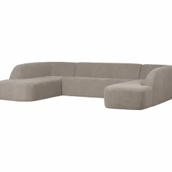 Woood Sloping u-vorm bank off white melange