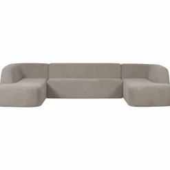 Woood Sloping u-vorm bank off white melange