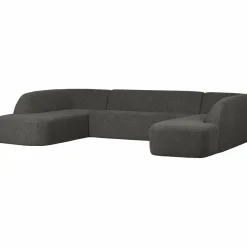 Woood Sloping u-vorm bank grijs/zwart melange Clearance