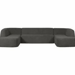 Woood Sloping u-vorm bank grijs/zwart melange Clearance