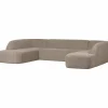 Woood Sloping u-vorm bank naturel melange Clearance
