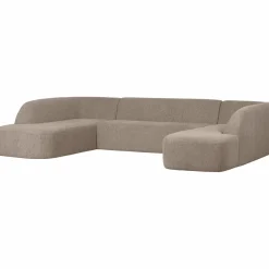Woood Sloping u-vorm bank naturel melange Clearance