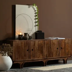 Woood Staes dressoir 4-deurs mango hout walnoot Discount