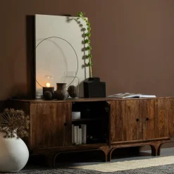 Woood Staes dressoir 4-deurs mango hout walnoot Discount