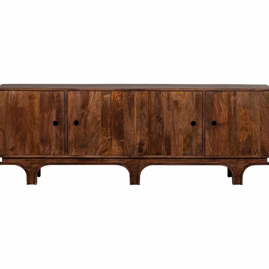 Woood Staes dressoir 4-deurs mango hout walnoot Discount