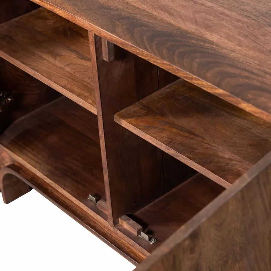 Woood Staes dressoir 4-deurs mango hout walnoot Discount