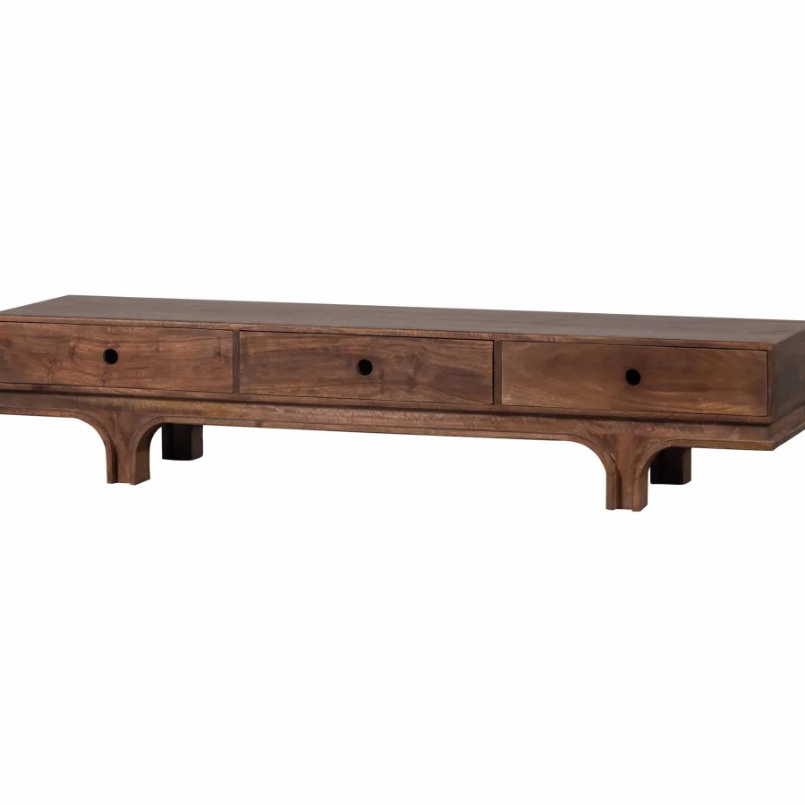 Woood Staes tv-meubel 3 lades mango hout walnoot Hot