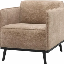 Woood Statement Fauteuil Met Arm Chenille Velvet Taupe Hot