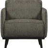 Woood Statement fauteuil met arm structure velvet frost Online