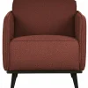 Woood Statement fauteuil met arm bouclé chestnut Clearance