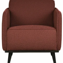Woood Statement fauteuil met arm bouclé chestnut Clearance