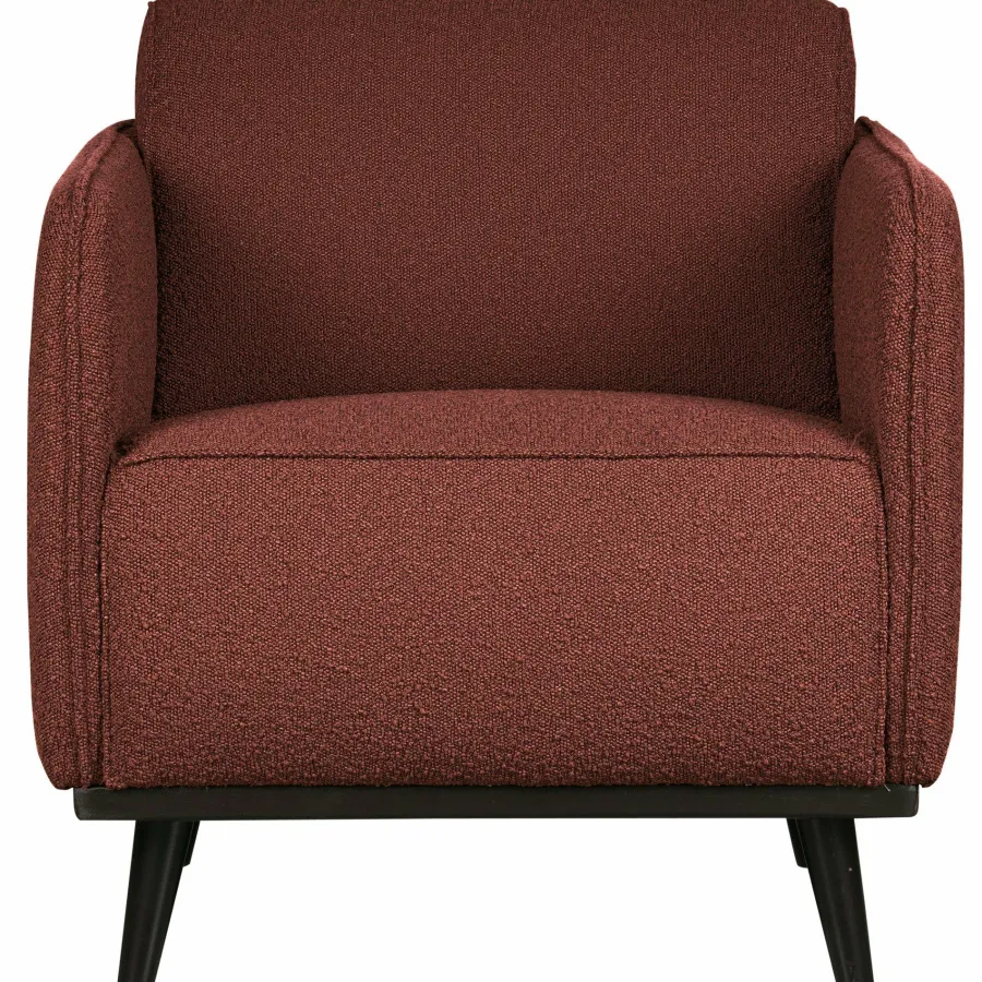 Woood Statement fauteuil met arm bouclé chestnut Clearance