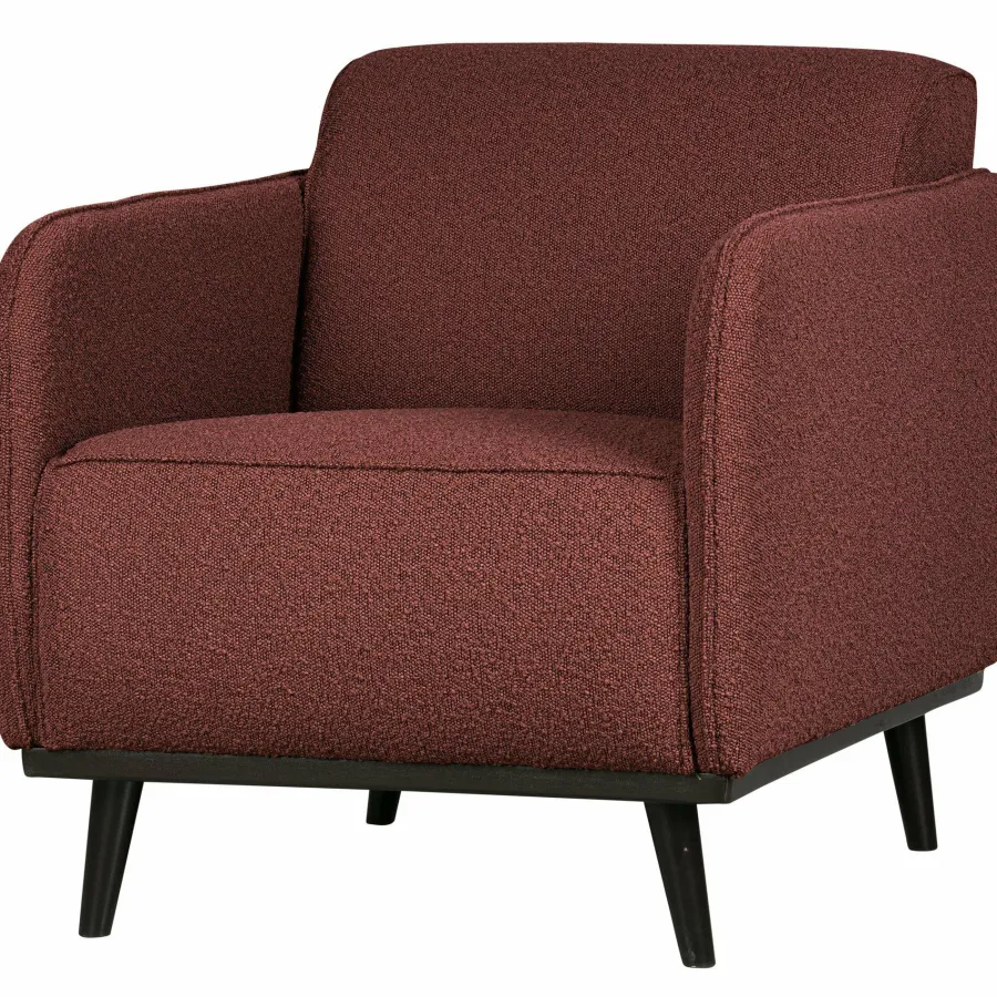 Woood Statement fauteuil met arm bouclé chestnut Clearance