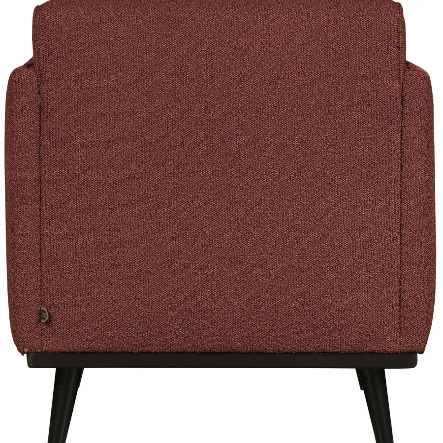 Woood Statement fauteuil met arm bouclé chestnut Clearance