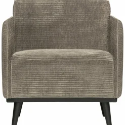 Woood Statement fauteuil met arm brede platte rib clay Discount