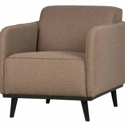 Woood Statement fauteuil met arm bouclé nougat New
