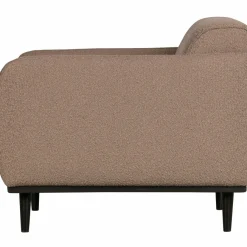 Woood Statement fauteuil met arm bouclé nougat New
