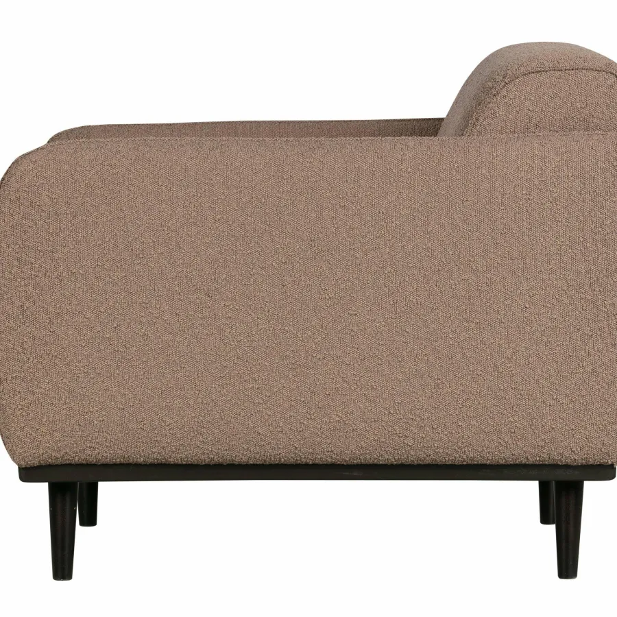 Woood Statement fauteuil met arm bouclé nougat New