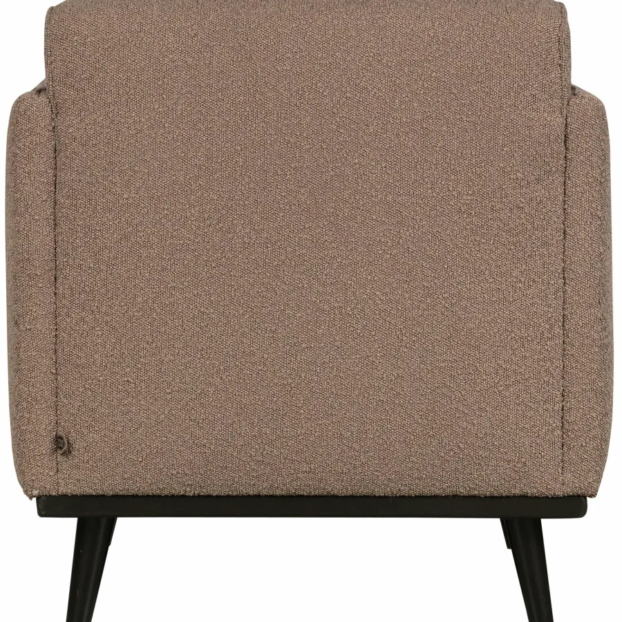 Woood Statement fauteuil met arm bouclé nougat New