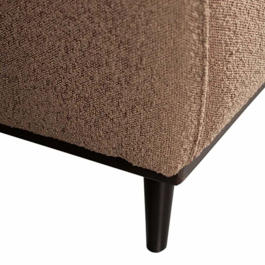 Woood Statement fauteuil met arm bouclé nougat New