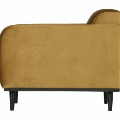 Woood Statement fauteuil met arm fluweel honing geel Discount