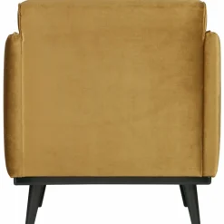 Woood Statement fauteuil met arm fluweel honing geel Discount