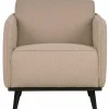Woood Statement fauteuil met arm bouclé beige