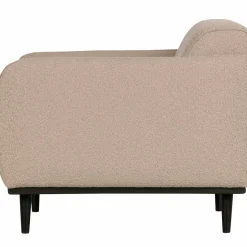Woood Statement fauteuil met arm bouclé beige