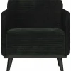 Woood Statement fauteuil met arm brede platte rib graphite Outlet