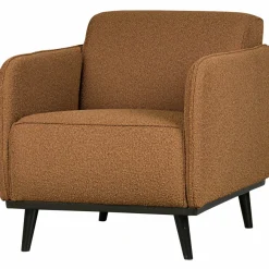 Woood Statement fauteuil met arm bouclé butter Best