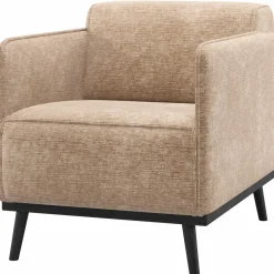 Woood Statement Fauteuil Met Arm Chenille Velvet Perzikroze Best