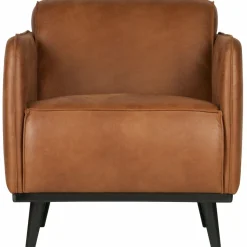 Woood Statement fauteuil met arm lederlook cognac Best