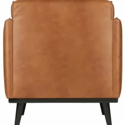 Woood Statement fauteuil met arm lederlook cognac Best