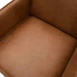 Woood Statement fauteuil met arm lederlook cognac Best