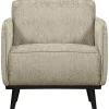 Woood Statement fauteuil met arm structure velvet wheatfield