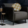 Woood Statement fauteuil met arm fluweel warm groen Discount