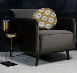 Woood Statement fauteuil met arm fluweel warm groen Discount