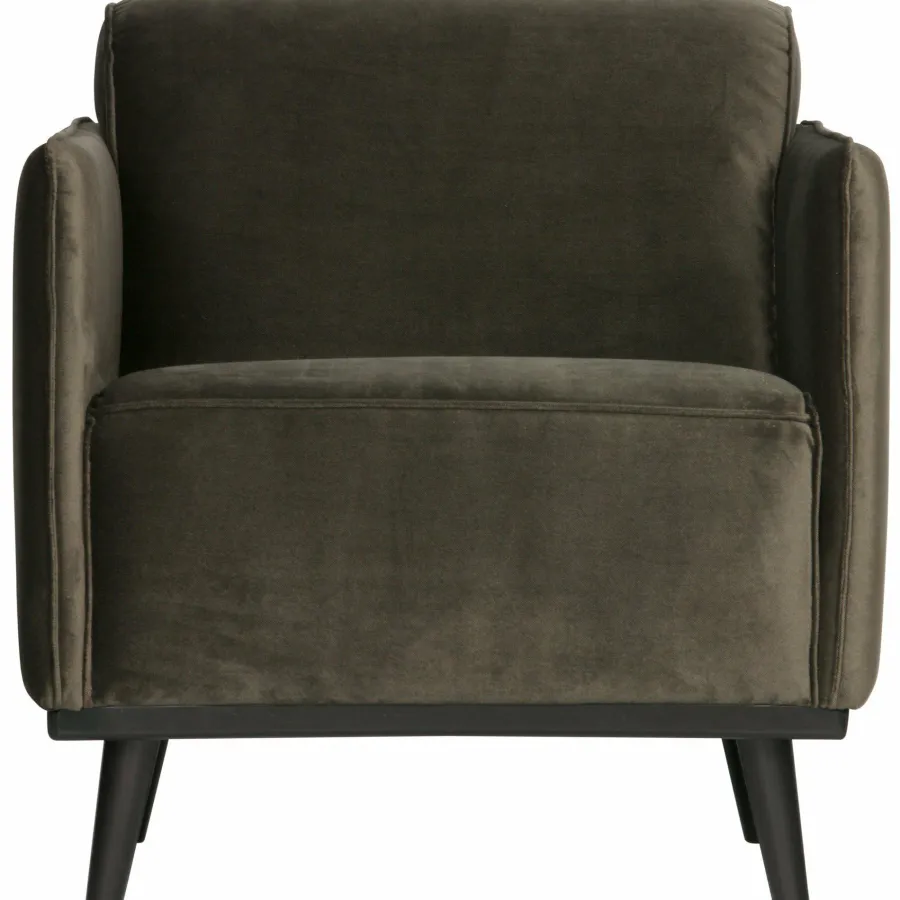 Woood Statement fauteuil met arm fluweel warm groen Discount