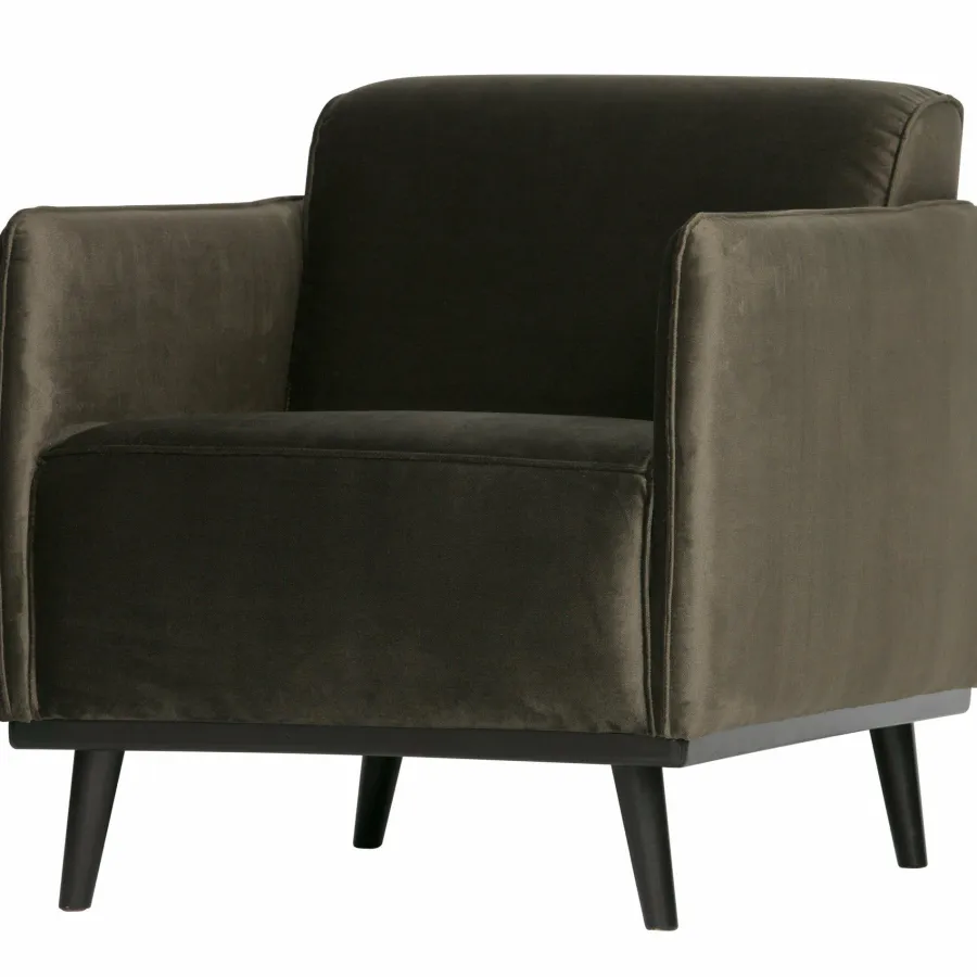 Woood Statement fauteuil met arm fluweel warm groen Discount