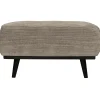 Woood Statement hocker brede platte rib clay Online