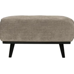 Woood Statement hocker brede platte rib clay Online