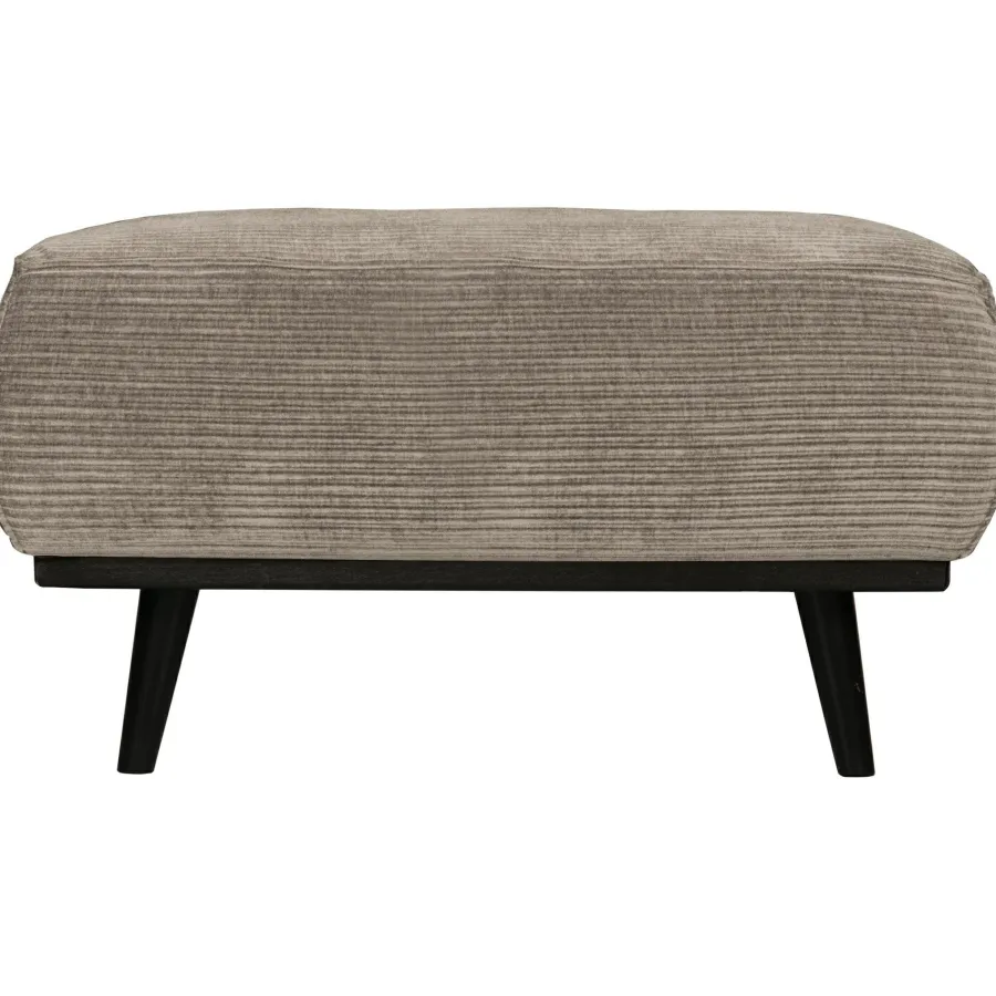 Woood Statement hocker brede platte rib clay Online