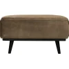 Woood Statement hocker fluweel taupe Discount