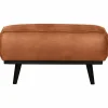 Woood Statement hocker lederlook cognac Sale