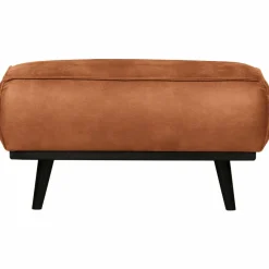 Woood Statement hocker lederlook cognac Sale