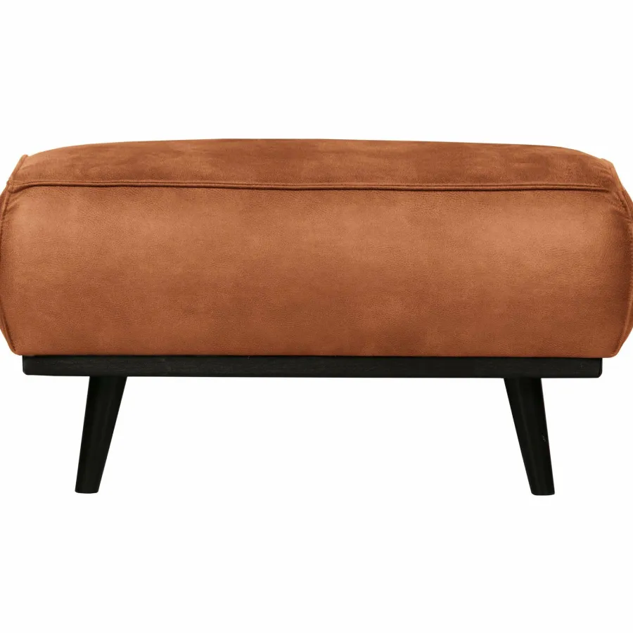 Woood Statement hocker lederlook cognac Sale