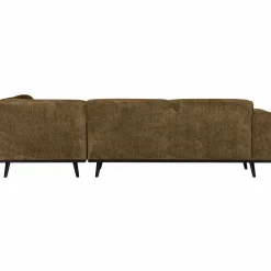 Woood Statement hoekbank rechts structure velvet brass Outlet