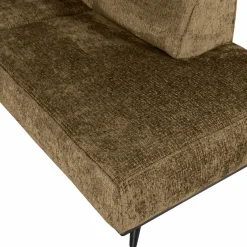 Woood Statement hoekbank rechts structure velvet brass Outlet